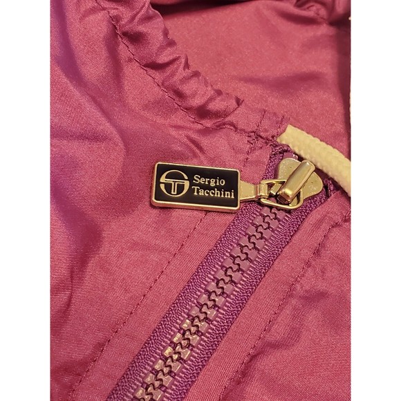 Rare Vintage Sergio Tacchini 70's Purple Track Batwing Womens Jacket Sz 8 Medium - Picture 4 of 13